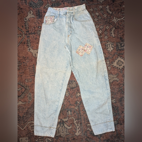 Vintage Patch Floral Jeans - Picture 1 of 7